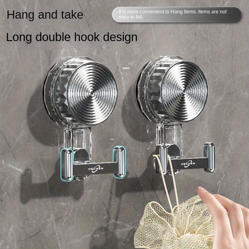 Double Suction Cup Towel Holder - Bathroom and Kitchen Essential - No Battery Required, Fragrance-Free, Durable, and Easy to Install