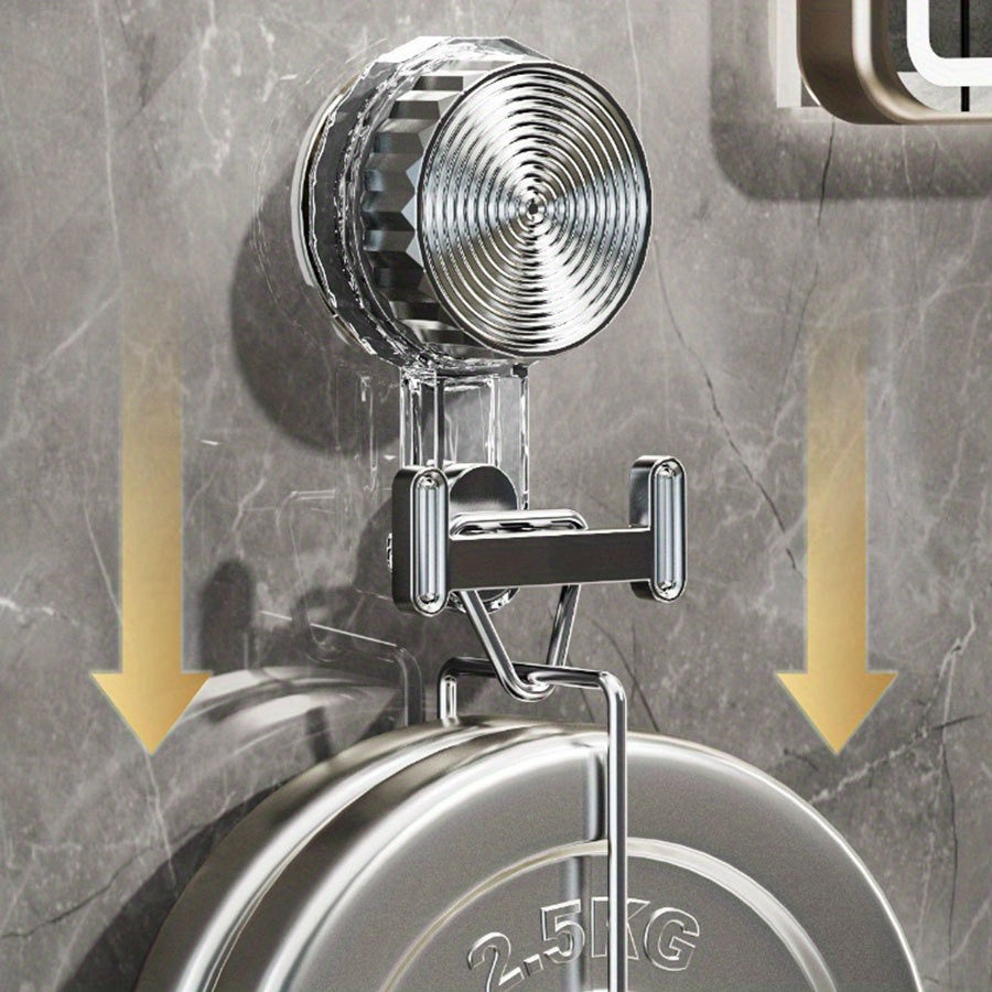 Double Suction Cup Towel Holder - Bathroom and Kitchen Essential - No Battery Required, Fragrance-Free, Durable, and Easy to Install