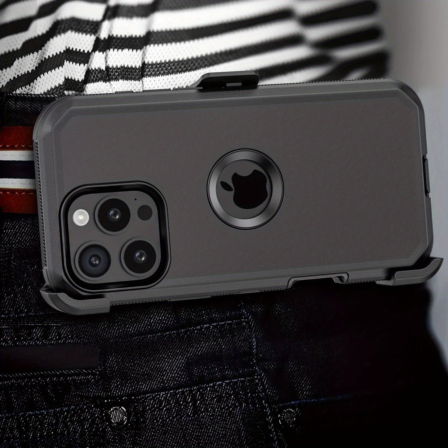 Heavy-Duty iPhone 16 Pro Max, 16 Plus, 16 Pro Phone Case, Rugged Shockproof Hybrid with Belt Clip
