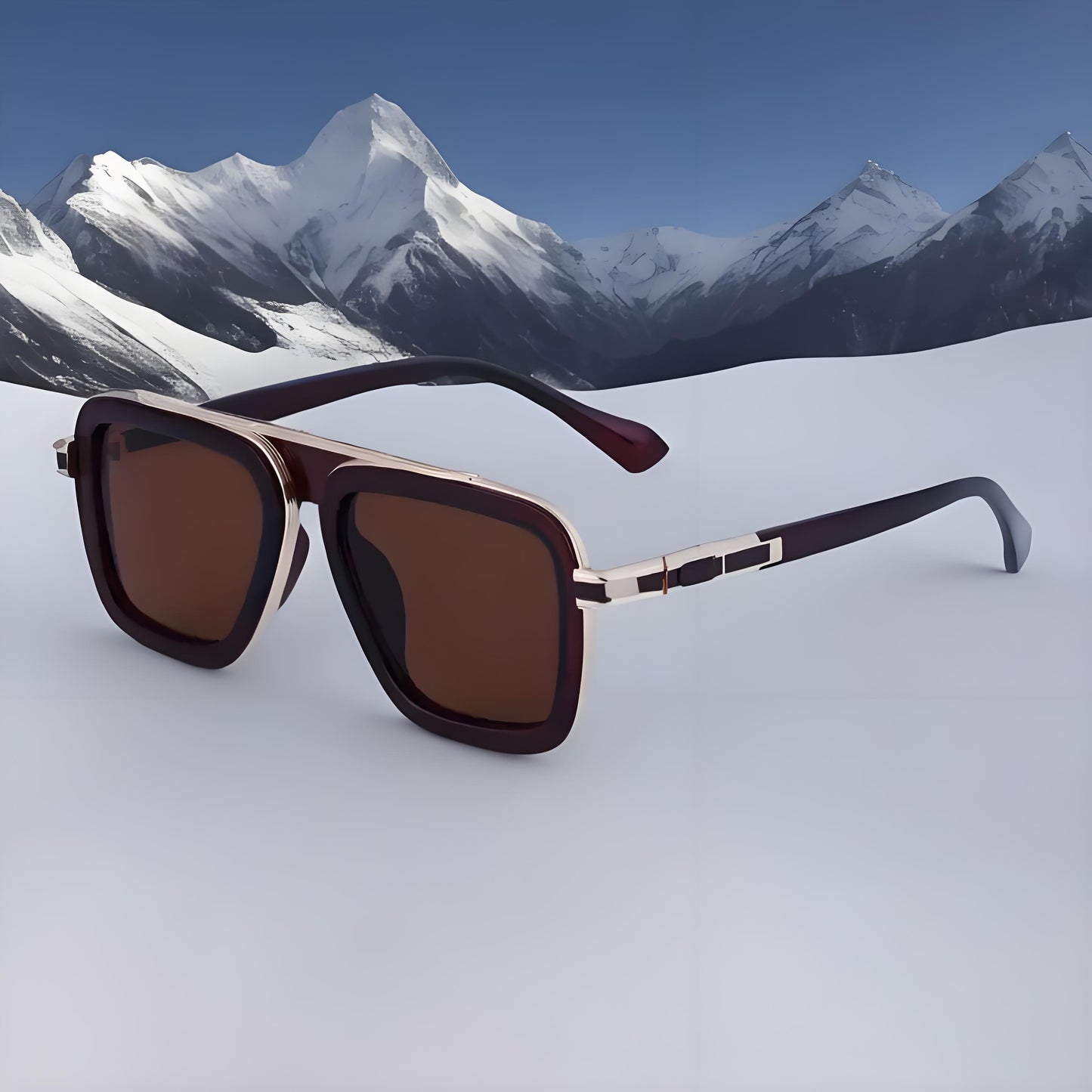 The new stylish retro square sunglasses for men and women are steampunk style sunglasses