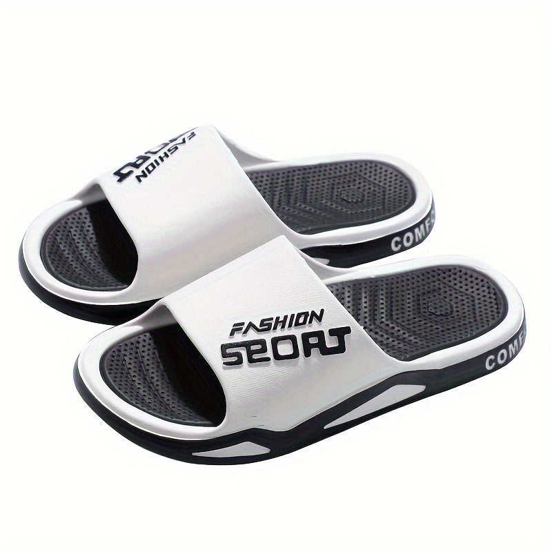 Large Size Men's Slippers for Summer Outdoor & Indoor Use - Trendy, Non-Slip, Shower & Bathroom Friendly