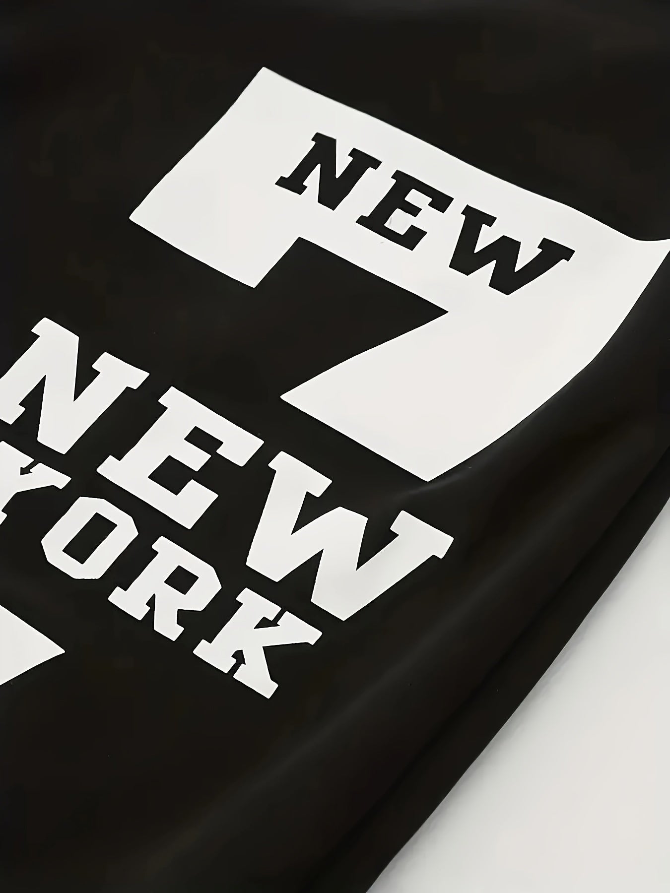 "New York" Print Tapered Joggers, Men's Casual Stretch Waist Drawstring Sweatpants For All Seasons