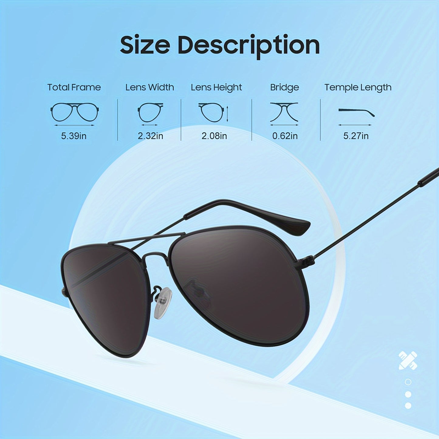 3 Pcs Polarized Pliot Sunglasses for Men or Women UV400 Classic Driving Sun Glasses