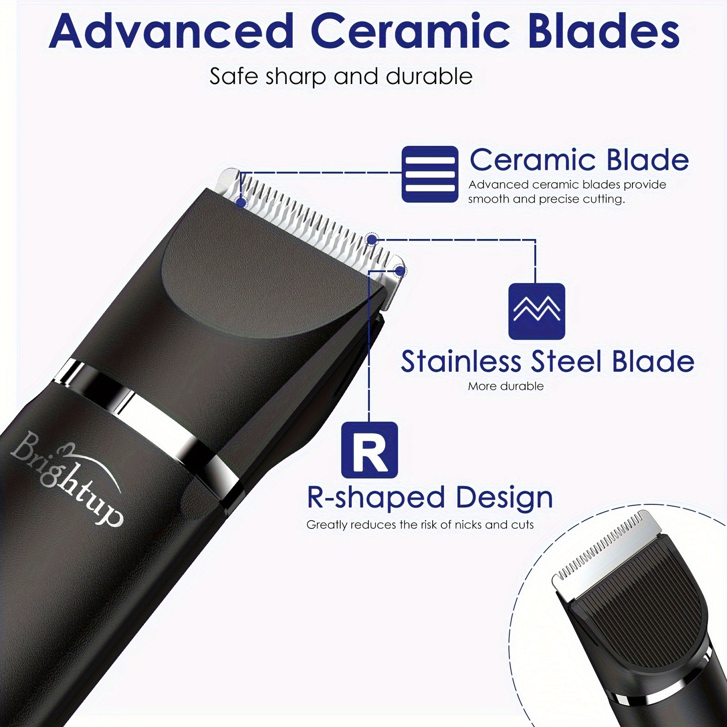 Electric Razor for Men, Wet/Dry Pubic Ball Nose Body Facial Shaver with LED Light, Body Hair Trimmer with Storage Bag, Womens Bikini Trimmer, Mens Grooming Kit