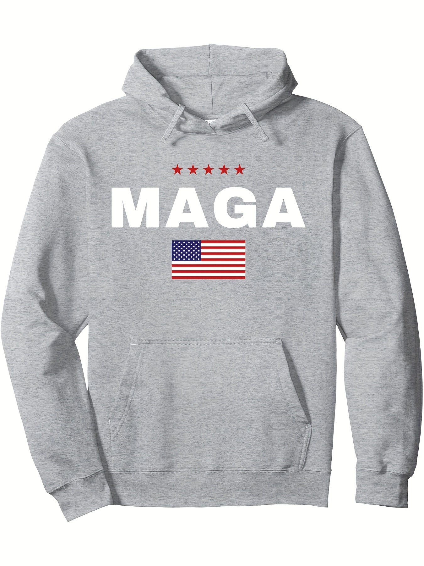 2024 MAGA Presidential Election Graphic Pullover Hoodie - Men's Fashion Hoodie with Soft Fleece Lining, Long Sleeve, Casual and Patriotic Gift