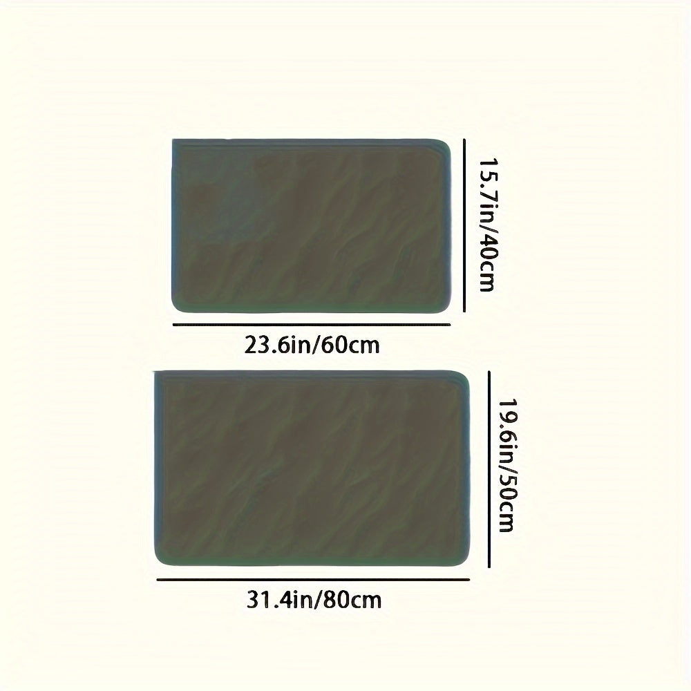 Luxury Quick-Dry Bath Mat - Thick, Absorbent Diatomaceous Earth with Non-Slip Rubber Base for Bathroom Entrance