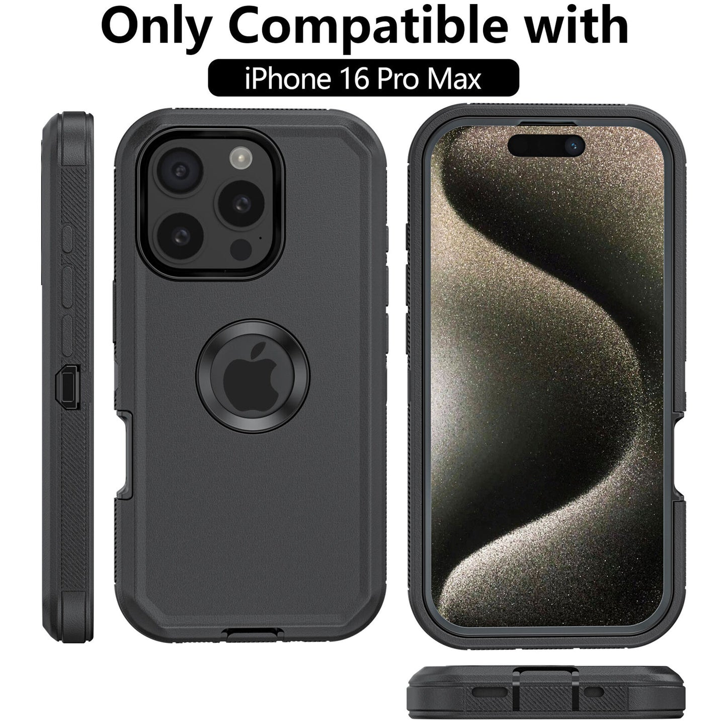 Designed for iPhone 16 Pro Max 16Plus 16 Case 2PCS Tempered Glass Screen Silicone Phone Case Anti-Scratch Microfiber Lining Silicone Ultra Slim Cover Shockproof Phone Cases 6.1 inch