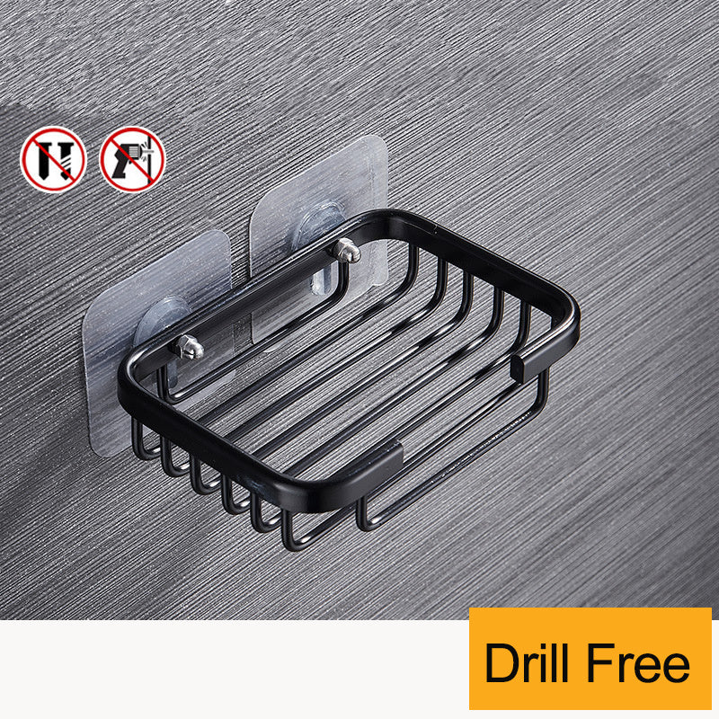 Rust-Resistant Double Bar Soap Holder - Self-Adhesive Shower Soap Dish and Sponge Holder with Easy Installation - Durable Bathroom Accessory to Save Space