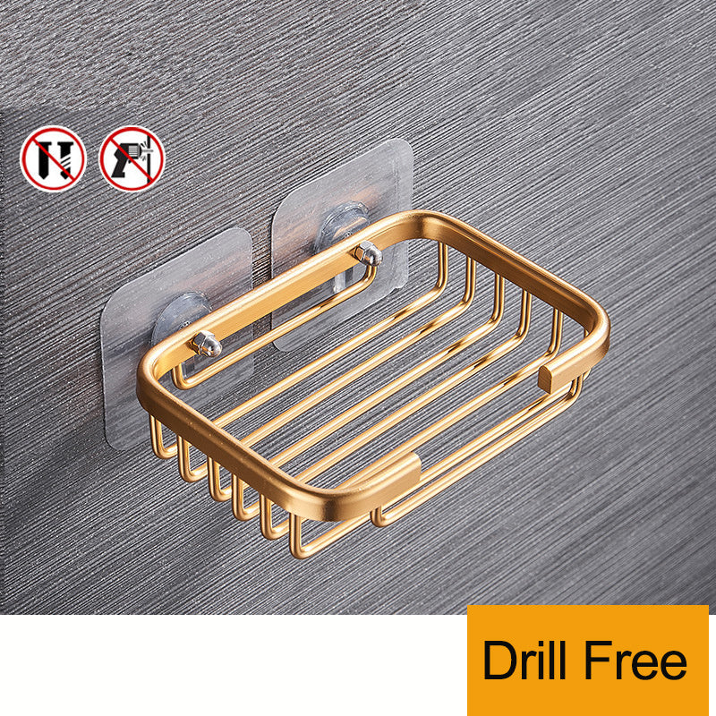 Rust-Resistant Double Bar Soap Holder - Self-Adhesive Shower Soap Dish and Sponge Holder with Easy Installation - Durable Bathroom Accessory to Save Space