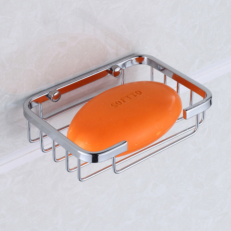 Rust-Resistant Double Bar Soap Holder - Self-Adhesive Shower Soap Dish and Sponge Holder with Easy Installation - Durable Bathroom Accessory to Save Space