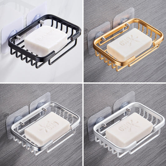 Rust-Resistant Double Bar Soap Holder - Self-Adhesive Shower Soap Dish and Sponge Holder with Easy Installation - Durable Bathroom Accessory to Save Space