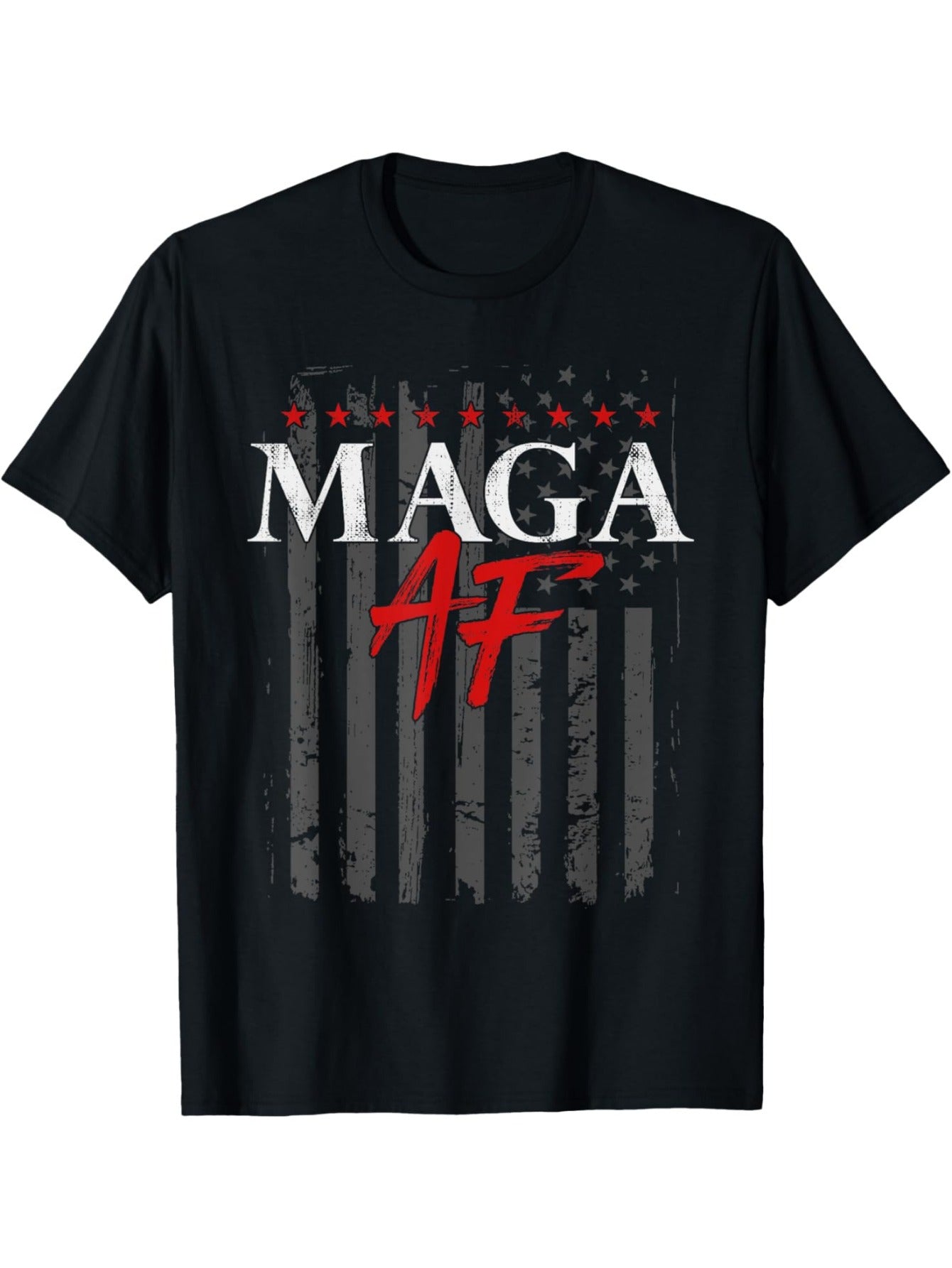 Patriotic MAGA T-Shirt for Men – Support President Trump Design – Black Cotton Tee