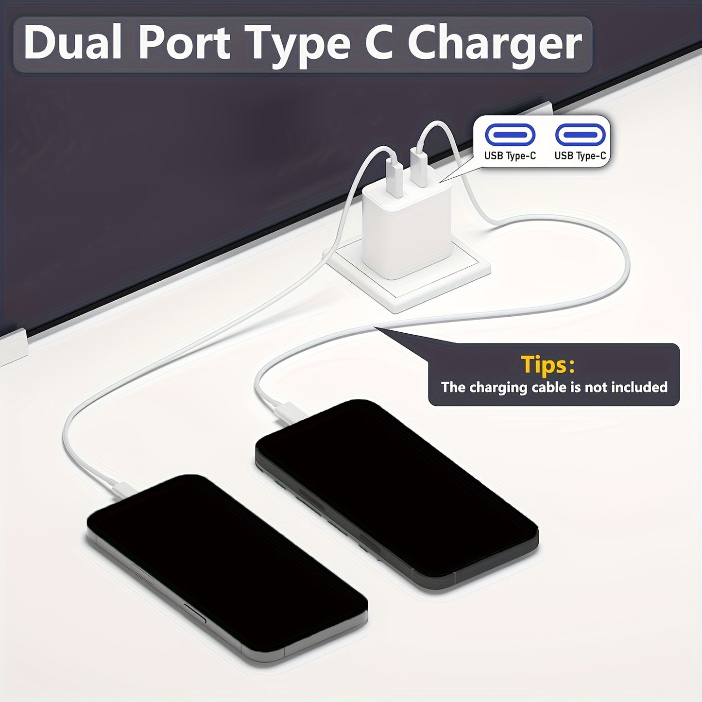 Fast Charger for iPhone - Dual Port PD C Type Wall Charger with 10 Ft USB-C Lightning Cable - Compatible with iPhone 14/13/12/Pro/Max/11/XR/X/8/SE/iPad