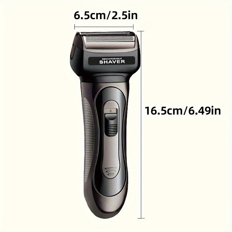 600mAh Rechargeable Multi-Functional Men's Electric Shaver and Hair Clipper Set with Interchangeable Heads for Haircut, Beard, Nose Trimming, High-Power Motor, ABS Material - Perfect Grooming Gift for Men