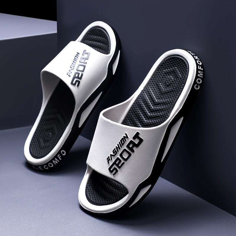 Large Size Men's Slippers for Summer Outdoor & Indoor Use - Trendy, Non-Slip, Shower & Bathroom Friendly