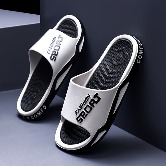 Large Size Men's Slippers for Summer Outdoor & Indoor Use - Trendy, Non-Slip, Shower & Bathroom Friendly