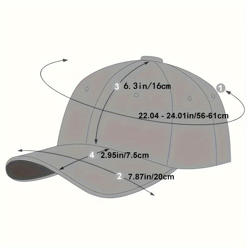 Stylish Letter Baseball Cap - Hats for Men and Women with Sun Protection for Outdoor Activities like Fishing, Mountaineering, and Hiking - Breathable, Adjustable, and Unisex Design