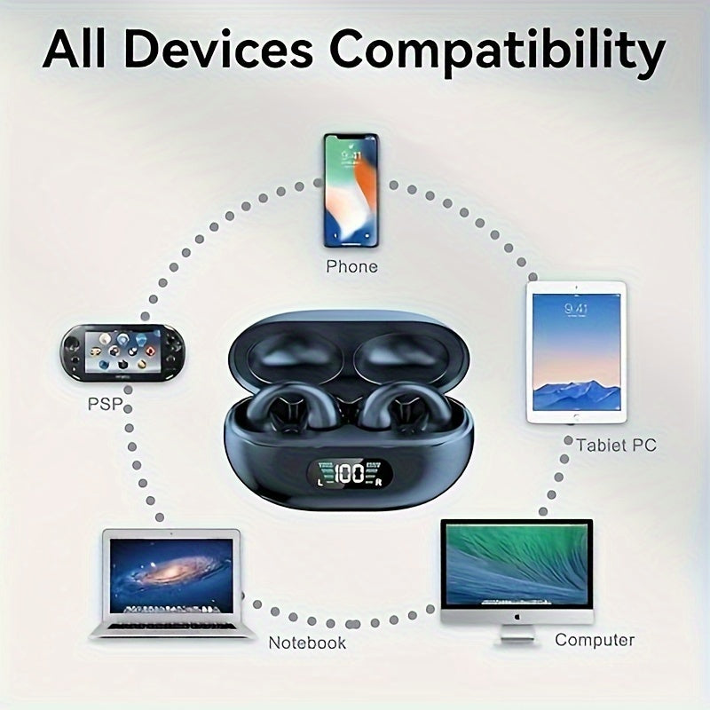 ProSound Wireless Earbuds - Exceptional HiFi Immersive Sound, Rapid Pairing, LED Power Indicator, Secure Fit, BT5.3 Technology, High-Fidelity Stereo Sound - Perfect for Sports, Running, Fitness, Android, and iOS Devices