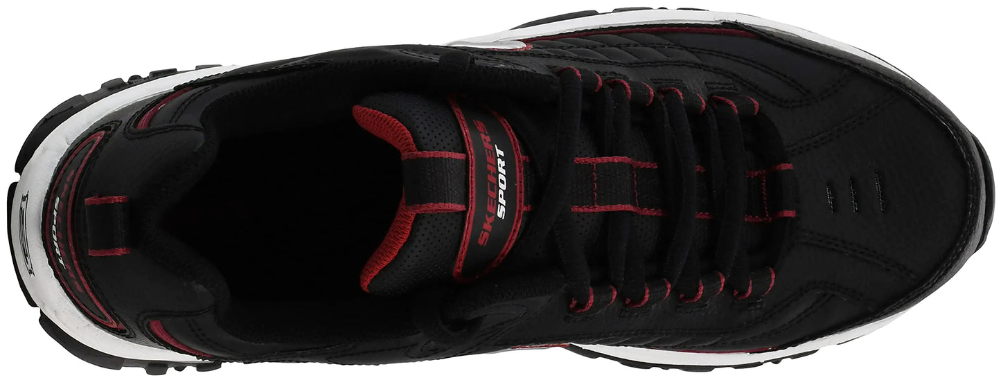 Skechers Men's Energy Afterburn 8 Wide Black/Silver/Red