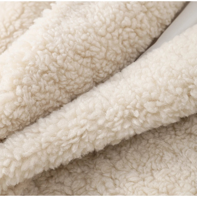 Warm Lambswool Furry Coat Women Turndown Collar Long Sleeve Loose Pockets Female Jacket 2024 Autumn Winter Fashion Lady Overcoat