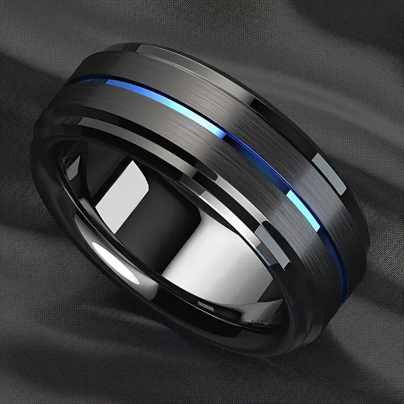 4-Piece Unisex Titanium Stainless Steel Ring Set - Hypoallergenic, Scratch-Resistant, and Durable - Perfect Commemorative Gift for Friends, Wedding Promise Ring, or Personal Token