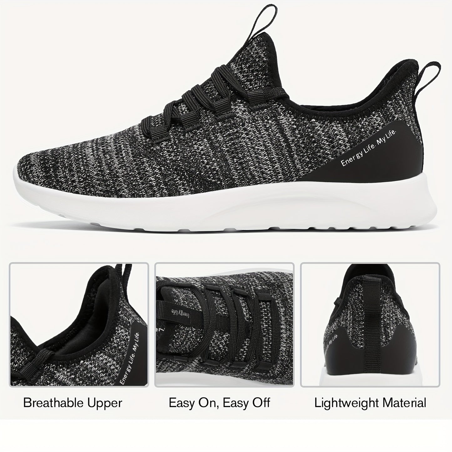[Fast Arrival] EnergyCloud Comfort Walking Sneakers - Fashion Sneakers for Women with Slip-On Design, Breathable Mesh Upper, and Cushioned Insoles for Ultimate Comfort and Support - Perfect for Daily Walking, Fitness, and Casual Wear