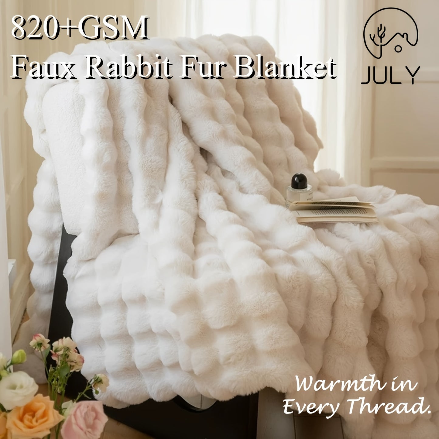 Cozy Faux Rabbit Fleece Blanket - Soft, Warm, And Multifunctional Throw For Bedroom, Guest Room, Living Room, Student Dormitory, Car, Sofa, And Travel - Perfect For All Seasons With Its Plush, Lightweight, And Easy-Care Design